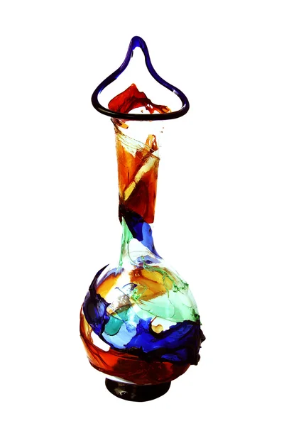 Vaas van kleur glas — Stockfoto