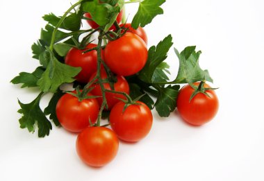 Tomatoes and parsley clipart