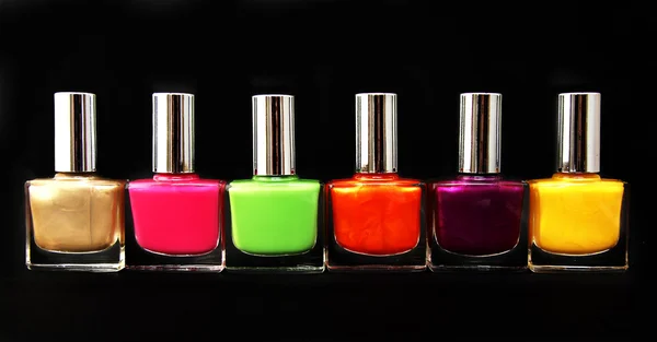 Colour vials of nail polish — Stock Photo, Image
