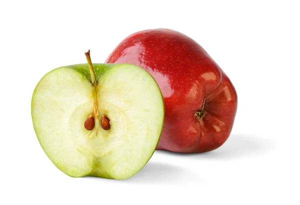 Apple and a half — Stock Photo, Image