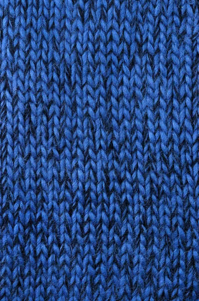 Texture tricotée bleue — Photo
