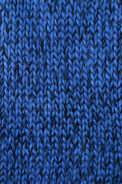 Blue knitted texture