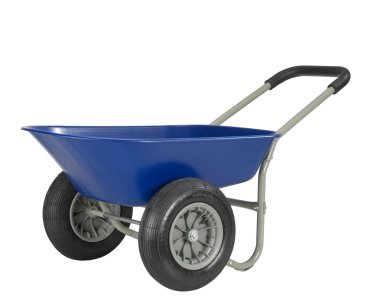 Blue wheelbarrow clipart