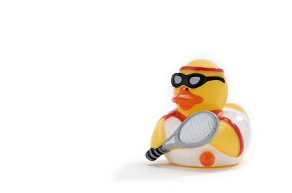Tennis rubber duck — Stock Photo, Image