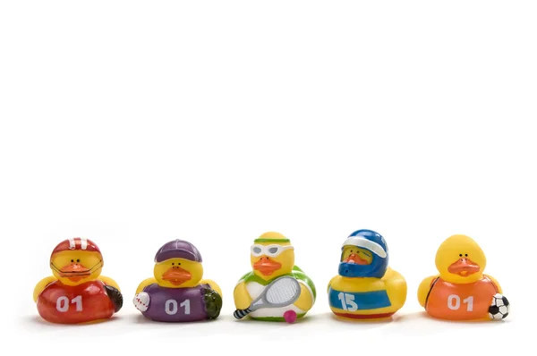 Sports theme ducks — Stock Photo, Image