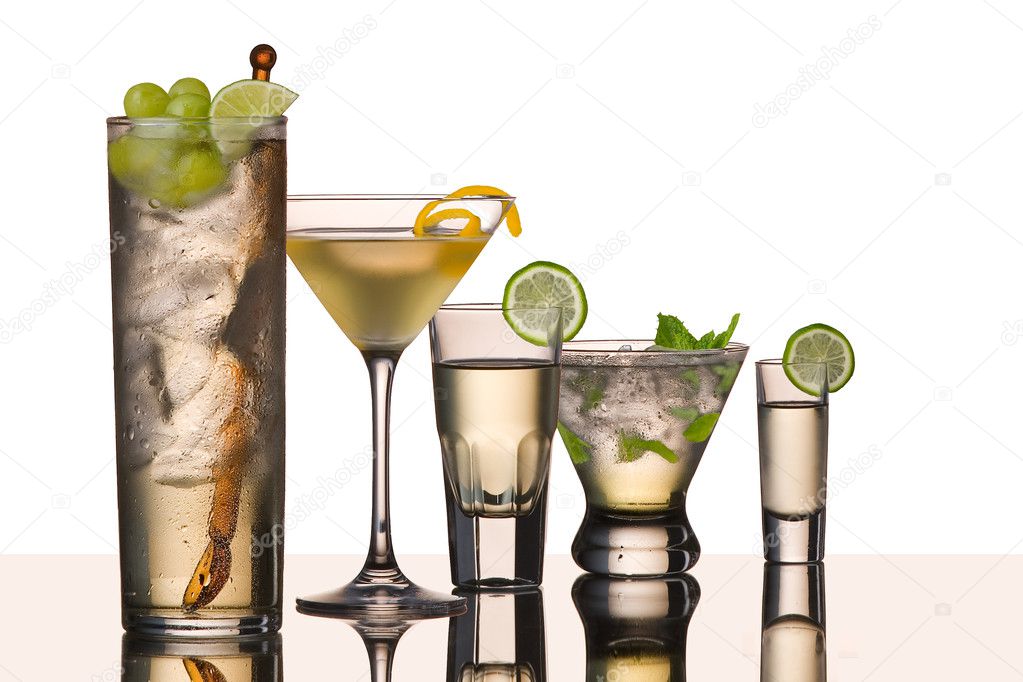 Five vodka cocktails