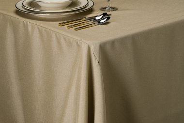 Oatmeal linen table cloth clipart