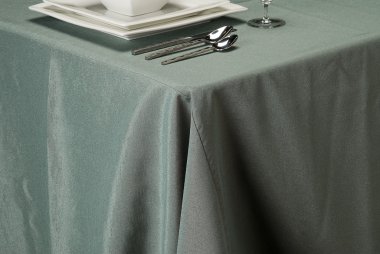 Turquoise linen table cloth clipart