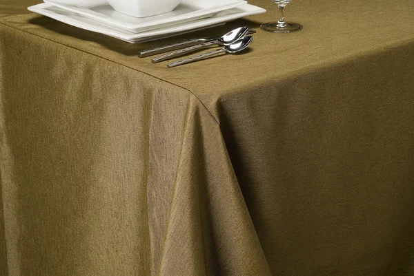 Mink linen table cloth — Stock Photo, Image