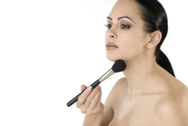 Woman doing her makeup — Stock Photo, Image