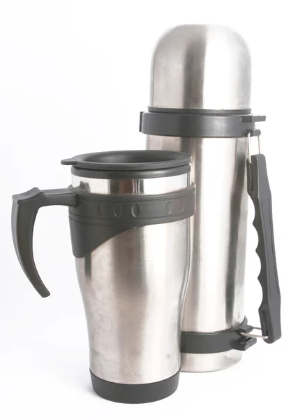 Thermos with a mug — Stock Photo, Image