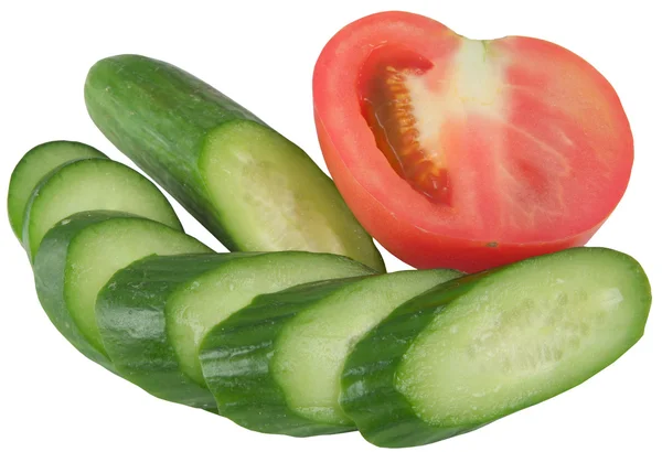 Gurka och tomat — Stockfoto