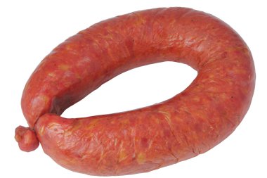 Circle of smoked sausage clipart