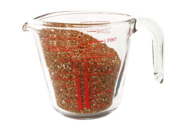 Groats in measured container clipart