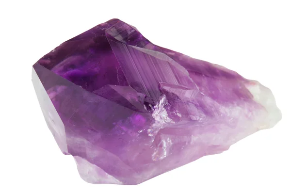 在白色背景上的水晶紫水晶 — 图库照片