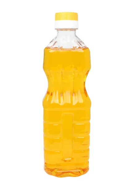 Kunststof fles met plantaardige olie — Stockfoto