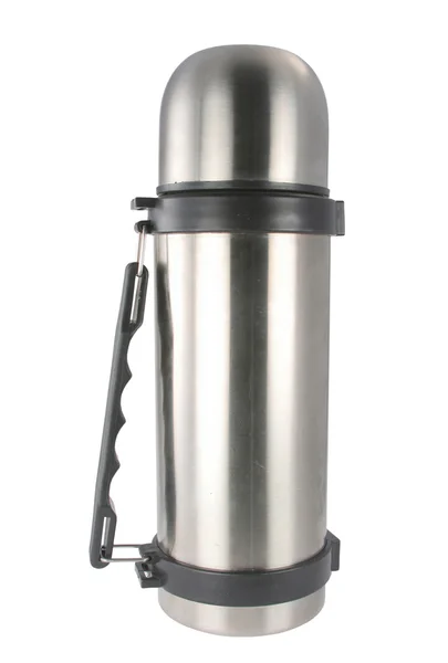 Road thermos with the handle — Stock Photo, Image