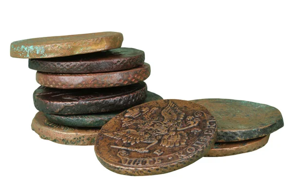 堆的古钱币 — 图库照片