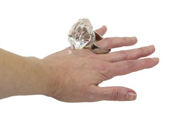 Big Diamond engagement ring clipart
