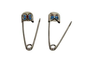 Accessory pin with butterflies clipart