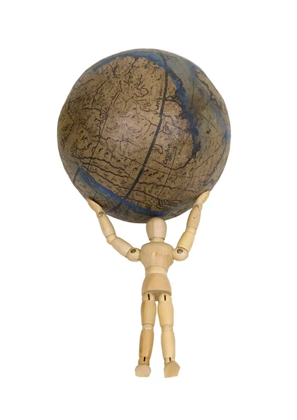 Atlas holds the world — Stockfoto