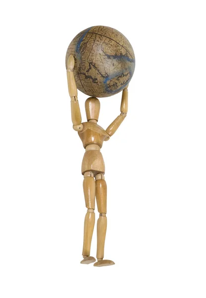 Carrying the World on his shoulders — Stock Photo, Image
