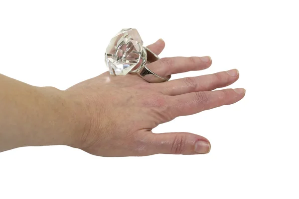 큰 다이아몬드 약혼 반지 — 스톡 사진