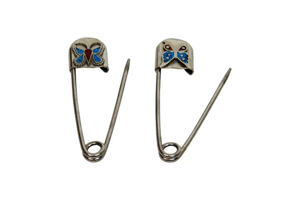 Accessory pin with butterflies — Stock Photo, Image