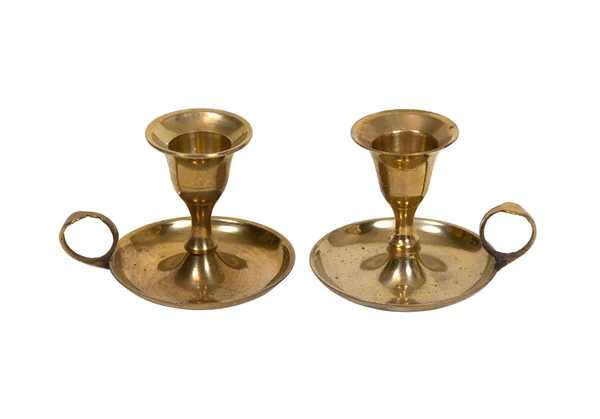 Brass candle holders — Stock Photo, Image
