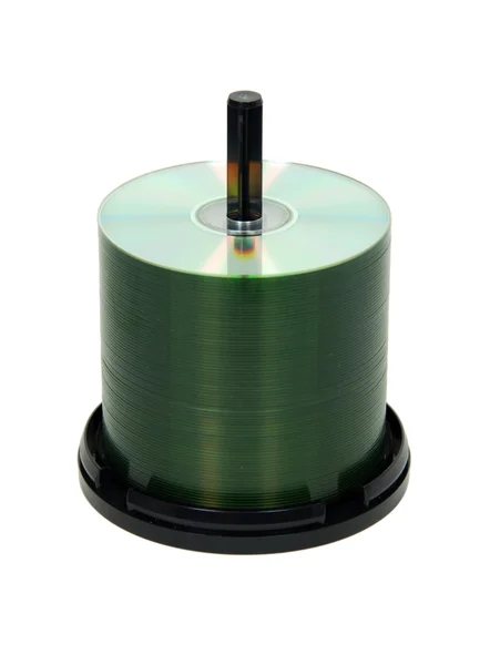 CDs on a spindle — Stock Photo, Image