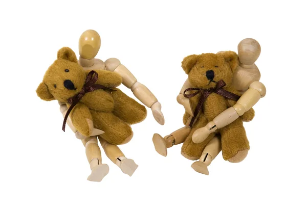 Kinder spielen mit Teddybären — Stockfoto