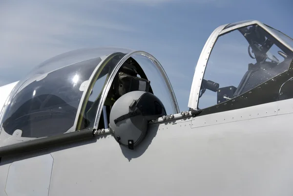 Cockpit e capacete de voo — Fotografia de Stock