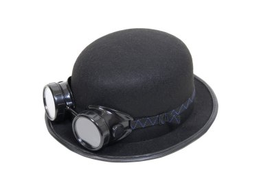 Goggled Bowler hat clipart