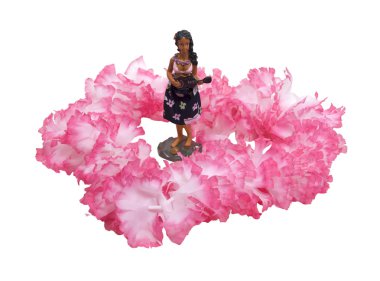 Hawaiian Dancer and Lei clipart