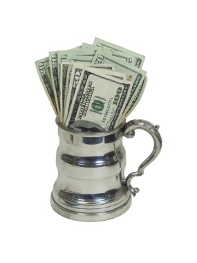Mug of money clipart