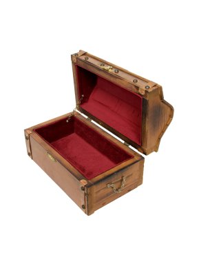 Open Wooden Treasure chest clipart