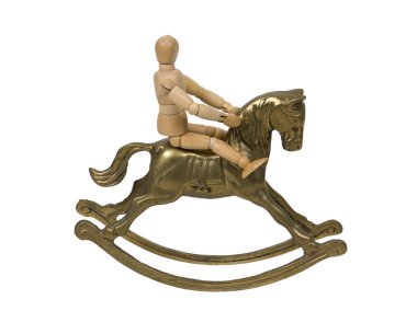 Child on Rocking Horse clipart