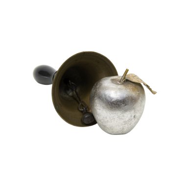 School Bell and silver apple clipart