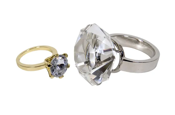 Diamond engagement rings — Stock Photo, Image