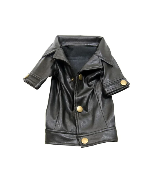 Black leather coat — Stock Photo, Image