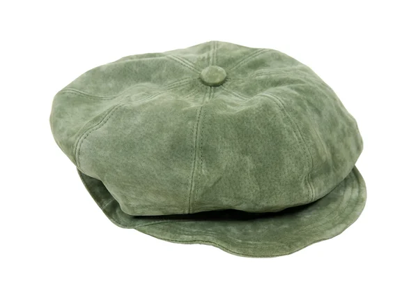 Green suede leisure hat — Stock Photo, Image