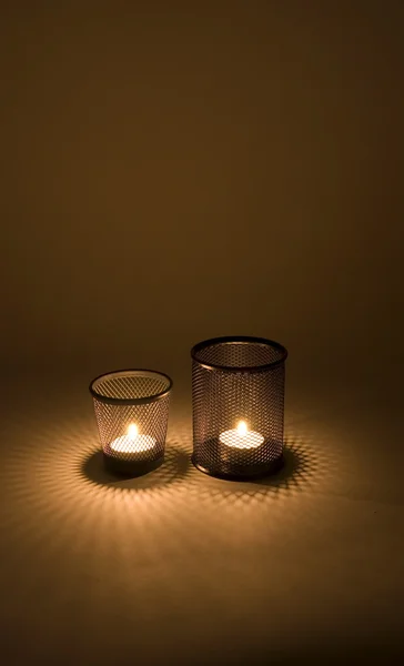 Mesh candle holders — Stock Photo, Image