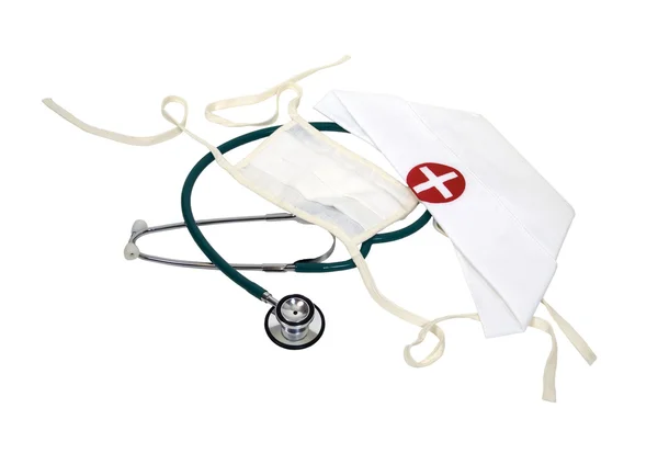 Sjuksköterska hatt och mask — Stockfoto