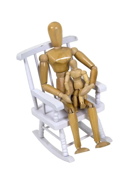 Bovenliggende en onderliggende in schommelstoel — Stockfoto