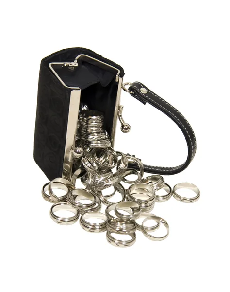 Handväska spilla ringar — Stockfoto