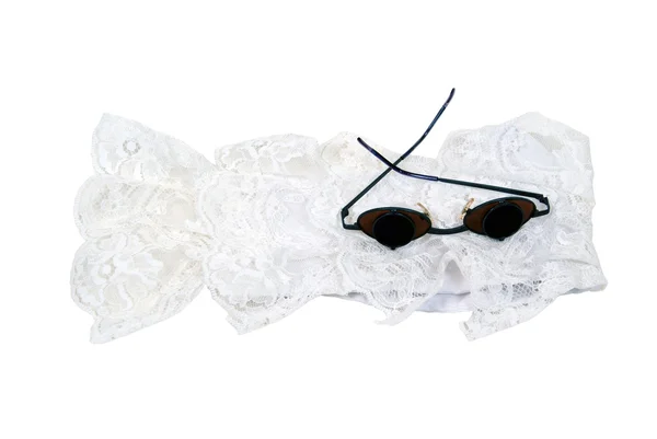 Retro Glasses and lace — Stock Photo, Image
