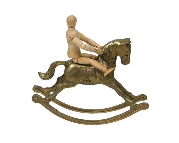 Child on Rocking Horse — Stock Photo, Image