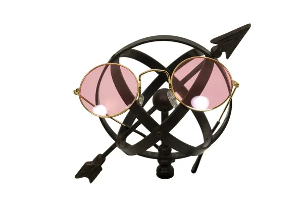 Mirando a través de gafas de color rosa — Foto de Stock