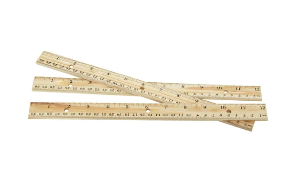 Wooden rulers — Stock Photo, Image