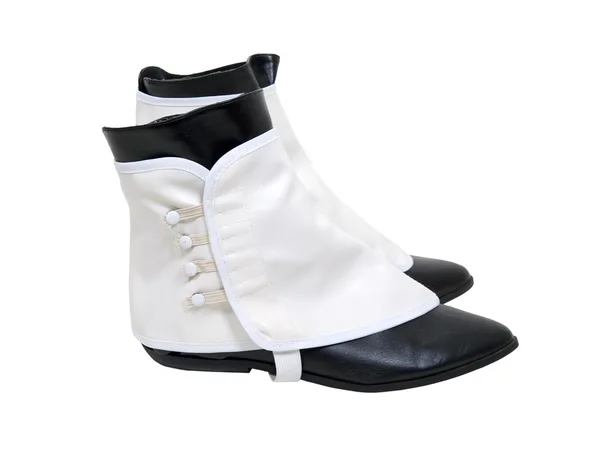 Spats brancos sobre botas — Fotografia de Stock